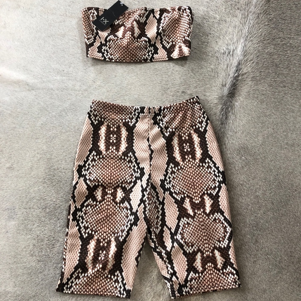 Co-ord tube top & biker shorts